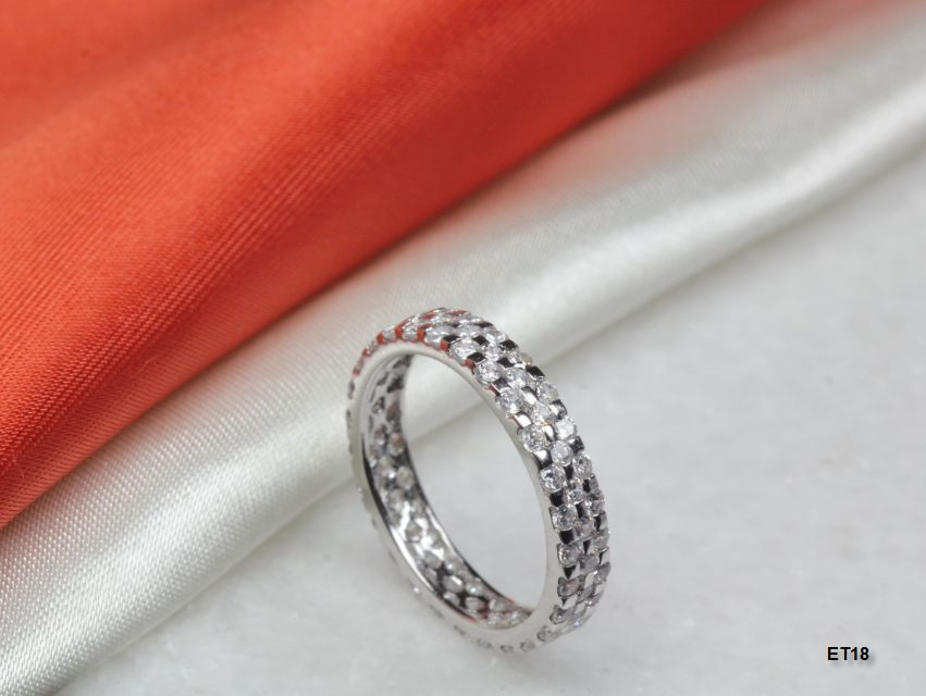 GORGEOUS STERLING SILVER 925 NICKEL FREE ETERNITY ANNIVERSARY BAND- BRAND NEW