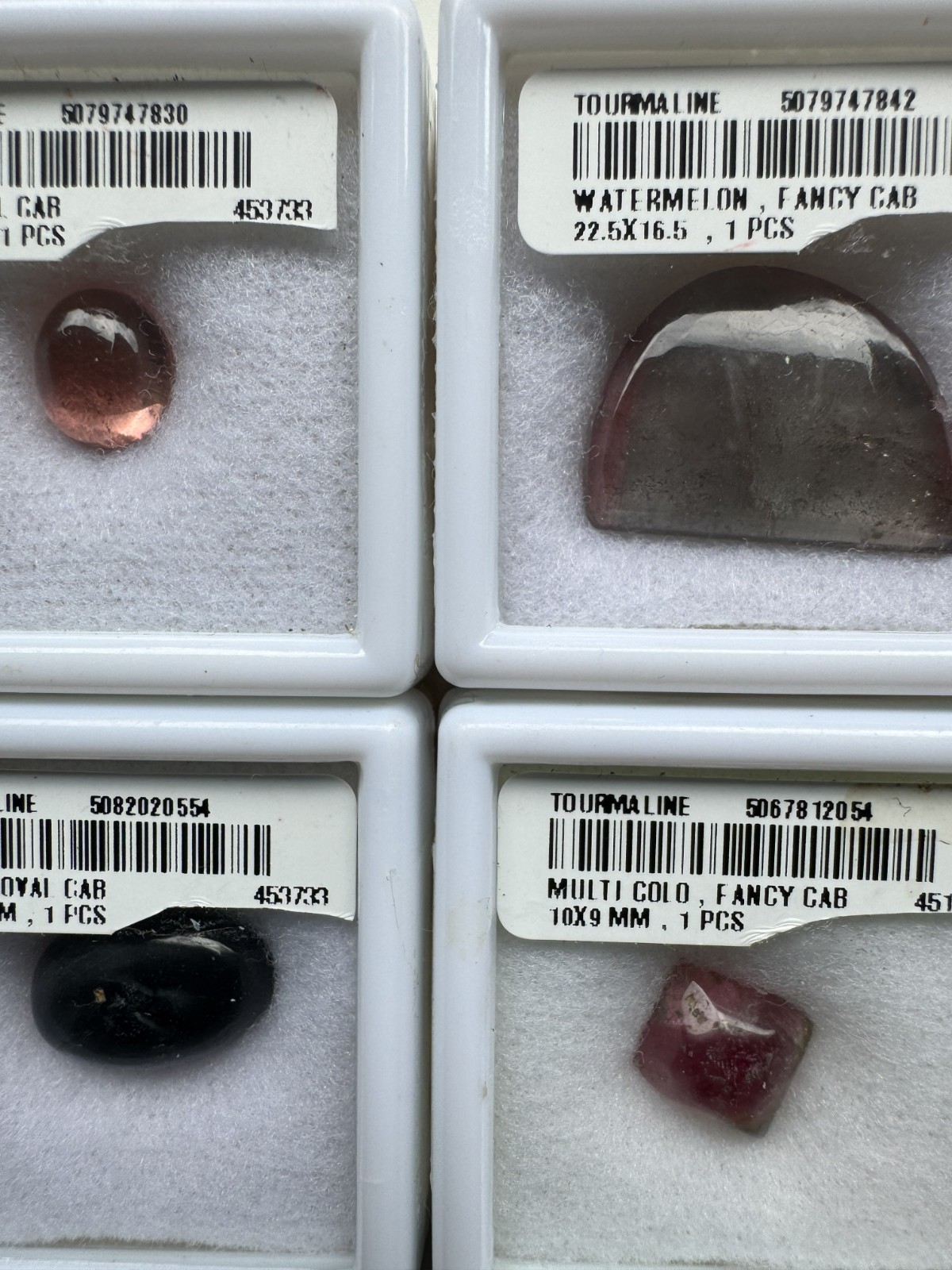 ALL TOURMALINE CABS: PRECIOUS GEMSTONE INVESTMENT LOT #32: 4 GEMS, 36.30 TCW.
