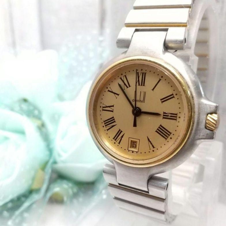 Working Item Dunhill Wristwatch with Date Function Ladies