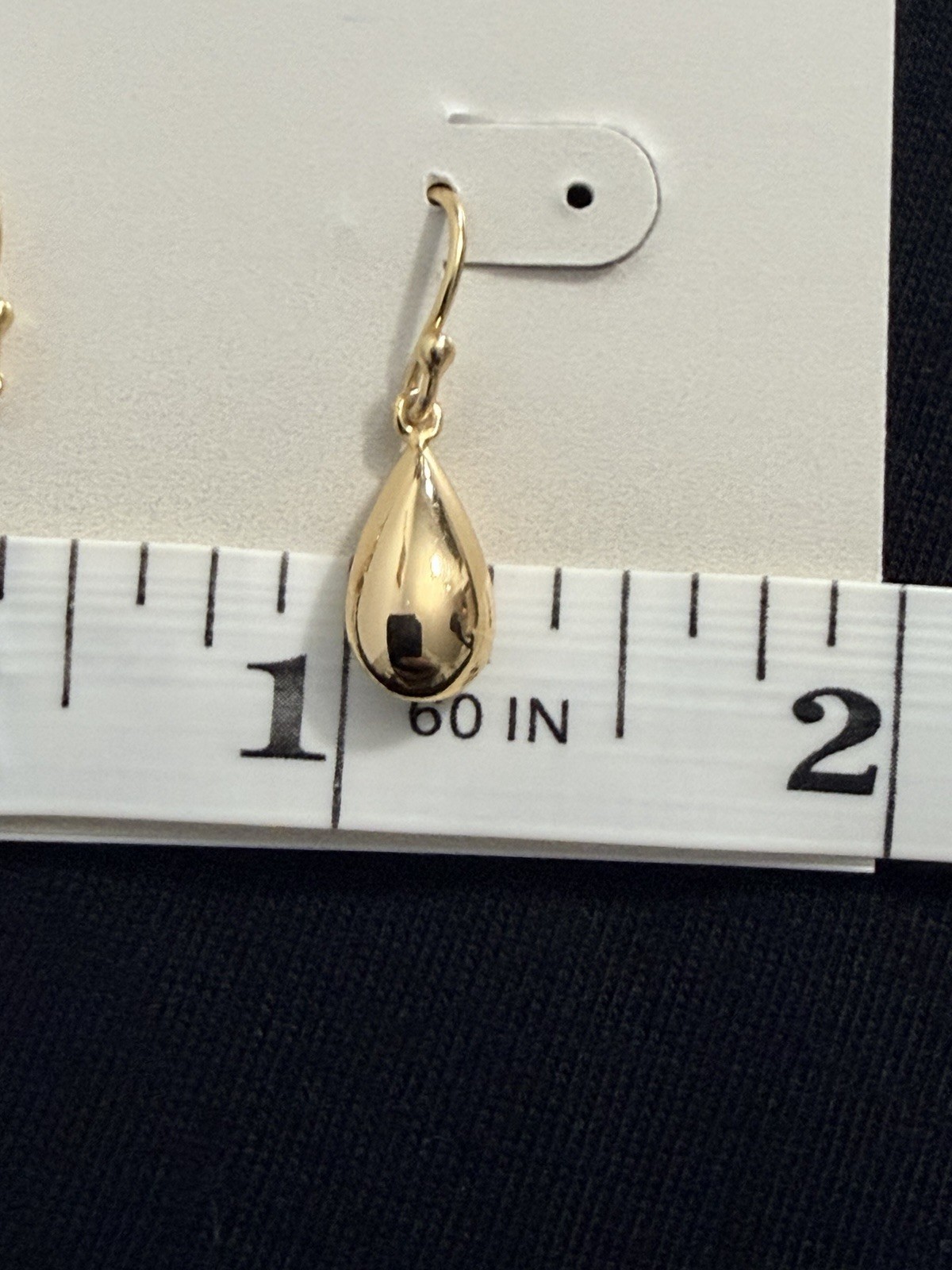 Primavera Italy 24 Karat Gold Over Sterling Tear Drop Earrings New