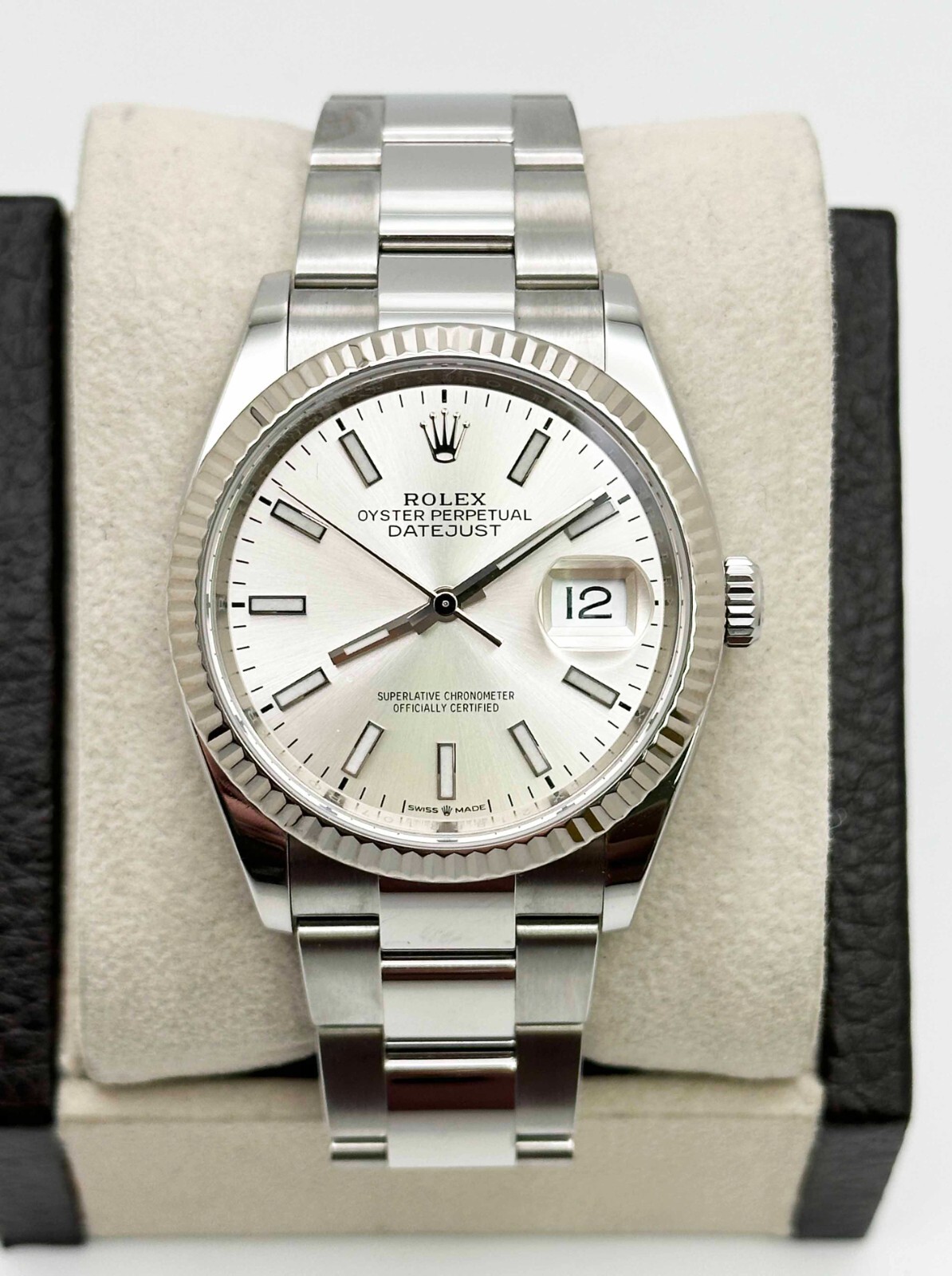 Rolex Datejust 126234 Silver Dial 18K White Gold Stainless Steel