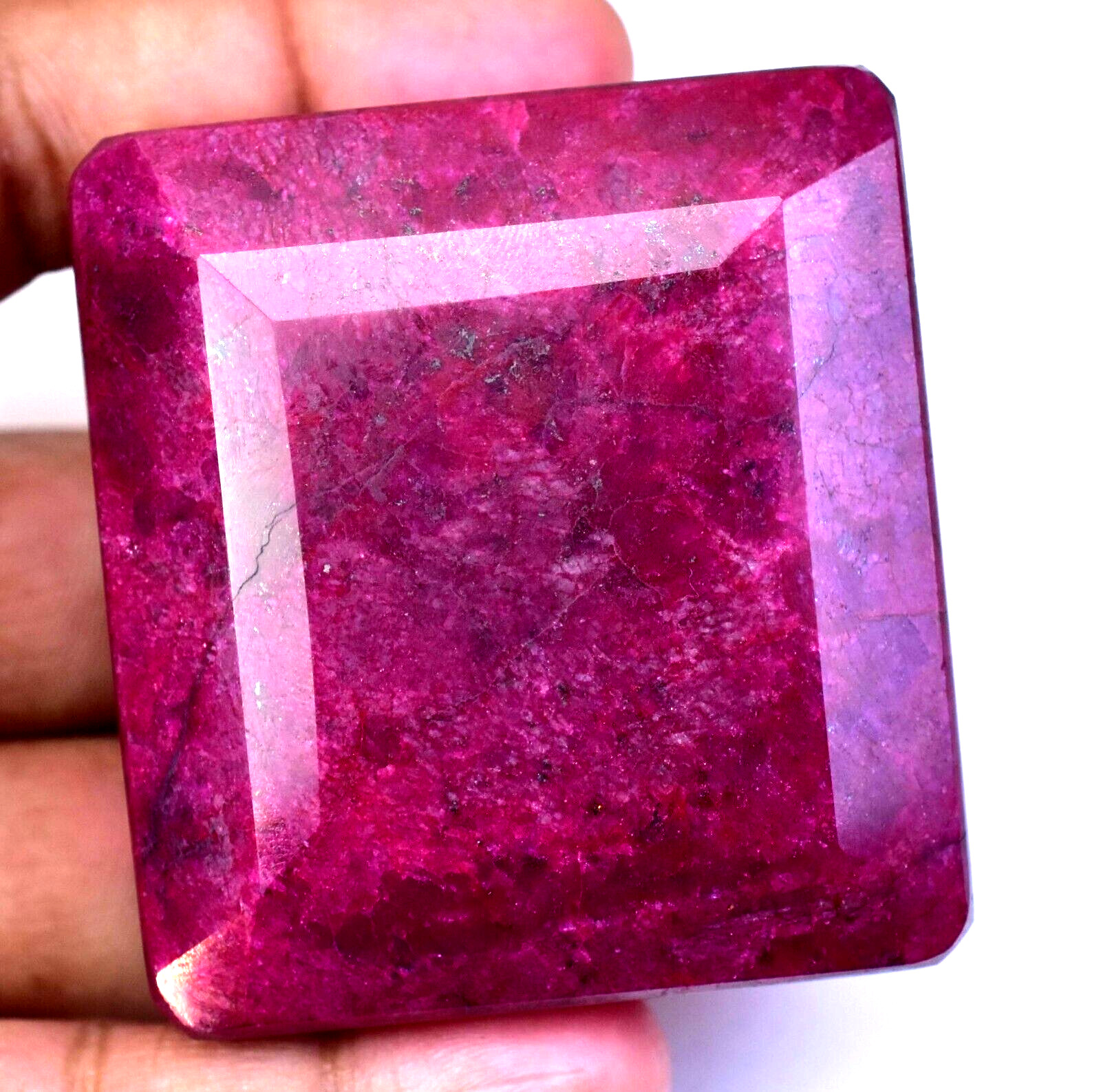 918.00 CT Natural Huge Red Ruby Certified Earth-Mined Square Cut Loose Gemstone