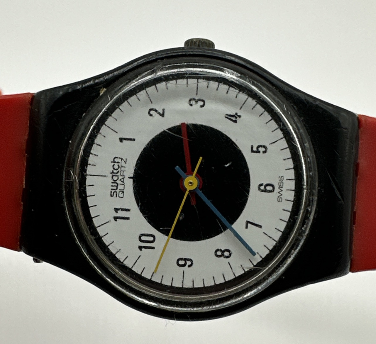 Vintage 80’s SWATCH Watch “Chrono Tech” LB104 1984 25mm