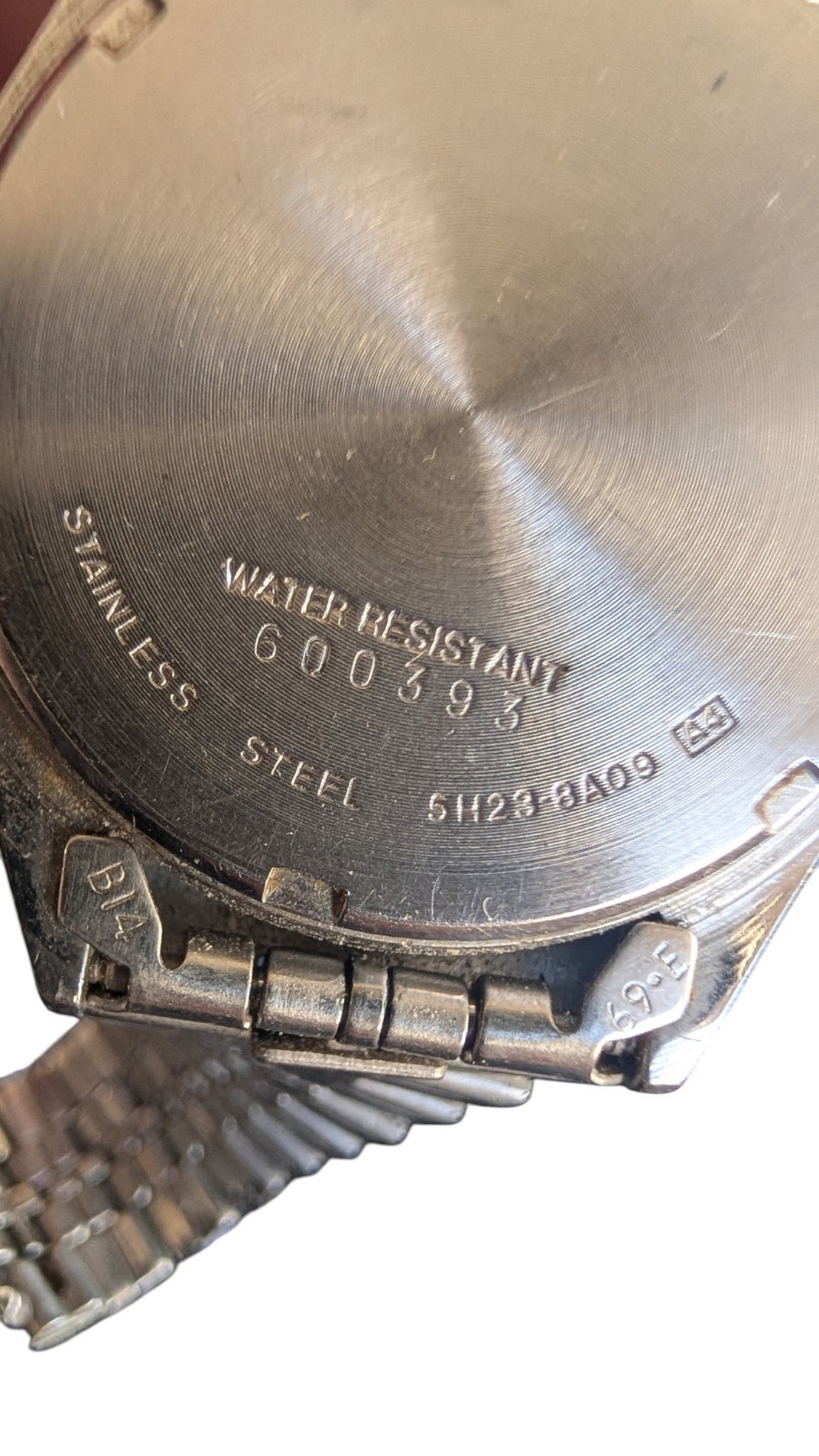 SEIKO 5H23-8A09 RAILROAD APPROVED QUARTZ STAINLESS STEEL WRIST WATCH C