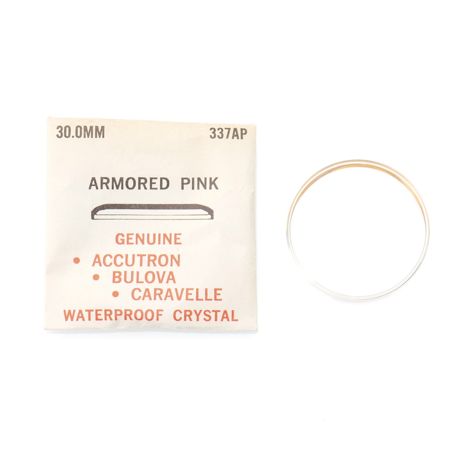 Original Genuine Bulova 337AP Acrylic Clear Crystal 30.0mm Watch Part (C1D11)