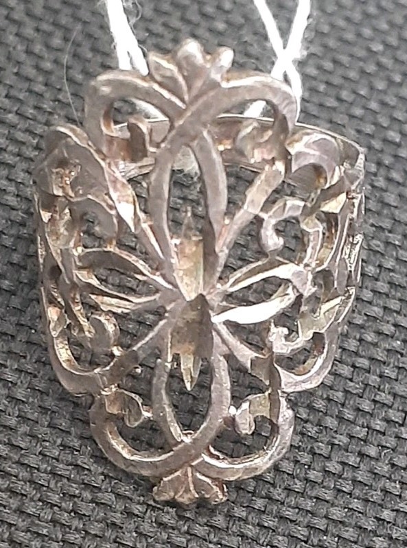 14k White Gold Filagree Style Ring