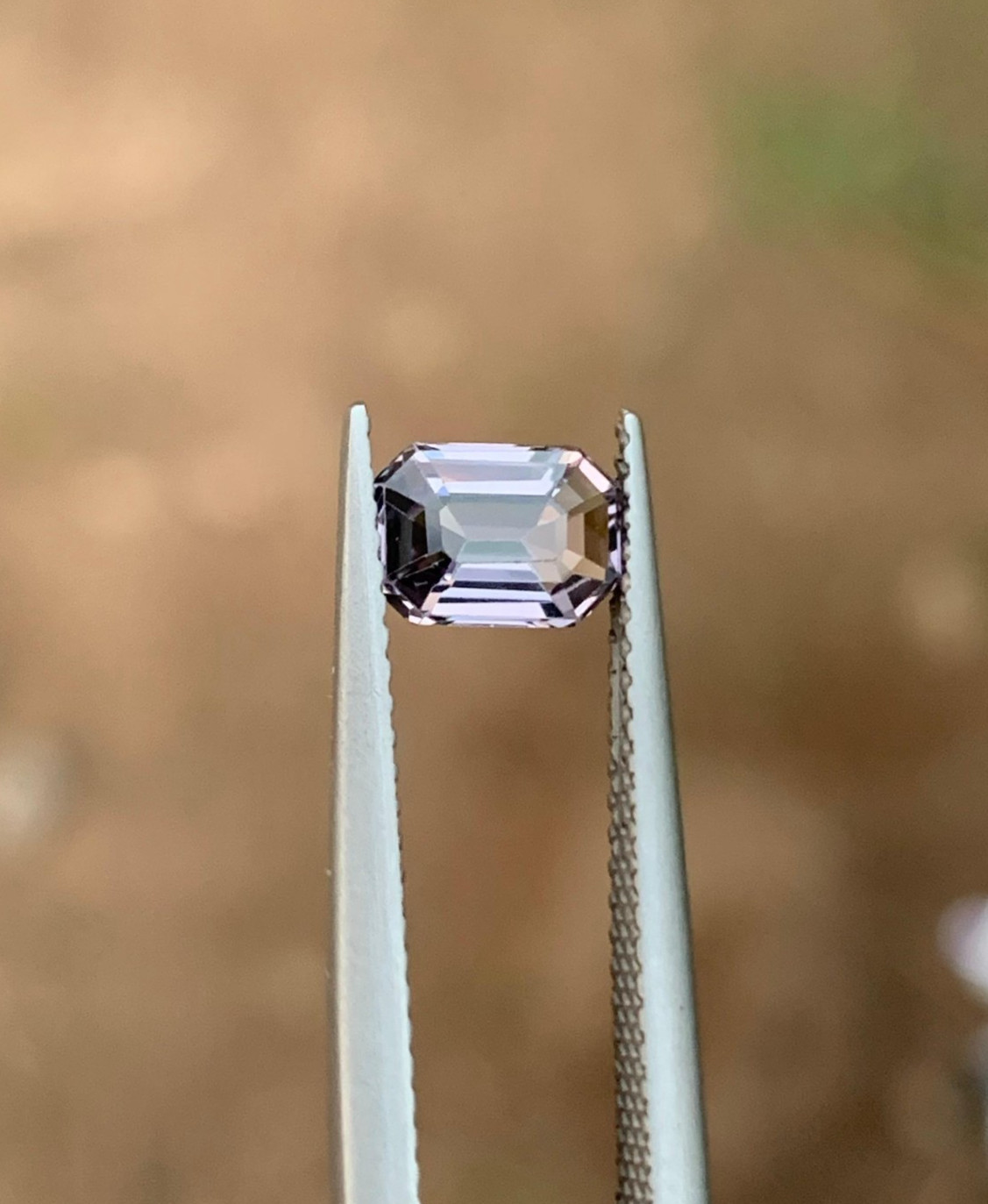 Natural Burma Spinel – 0.870ct Lavander Color – 7mm Emerald Cut – Loose Gemstone