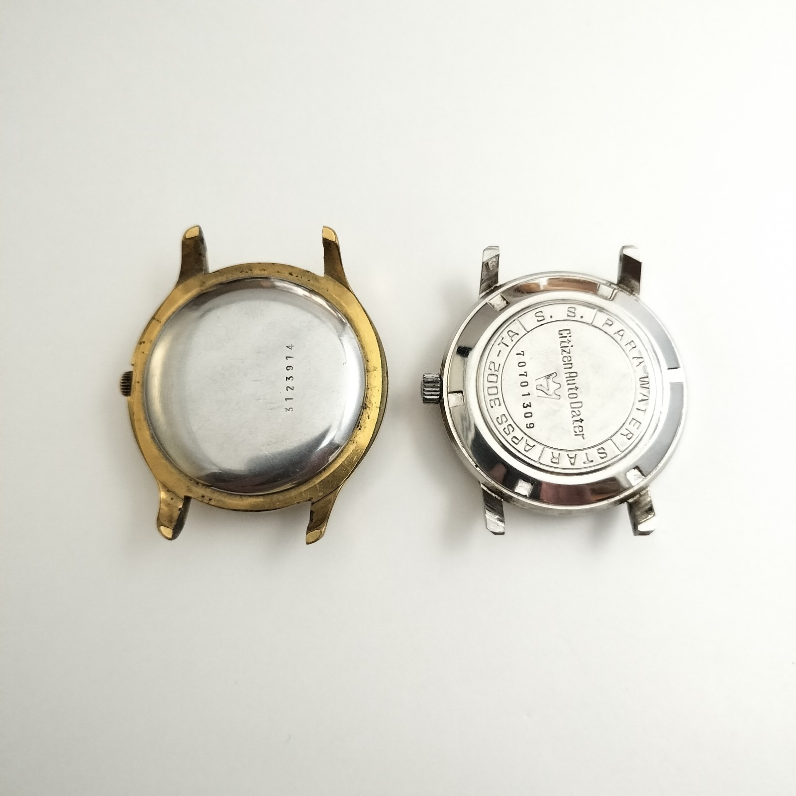 Lot of 2 Vintage Citizen Automatic Watches Auto Dater Uni Compact 21 For Parts