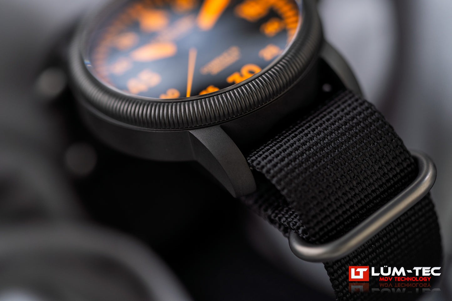 Lum-Tec Mens Watch Combat B71 Orange Dial, Military-grade PVD Hard Coating