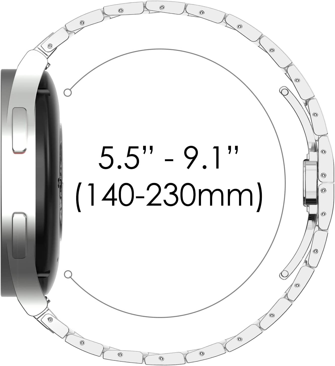 No gaps Metal Band Strap For Samsung Galaxy Watch 4 5 6 40/42/43/44/45/46/47mm
