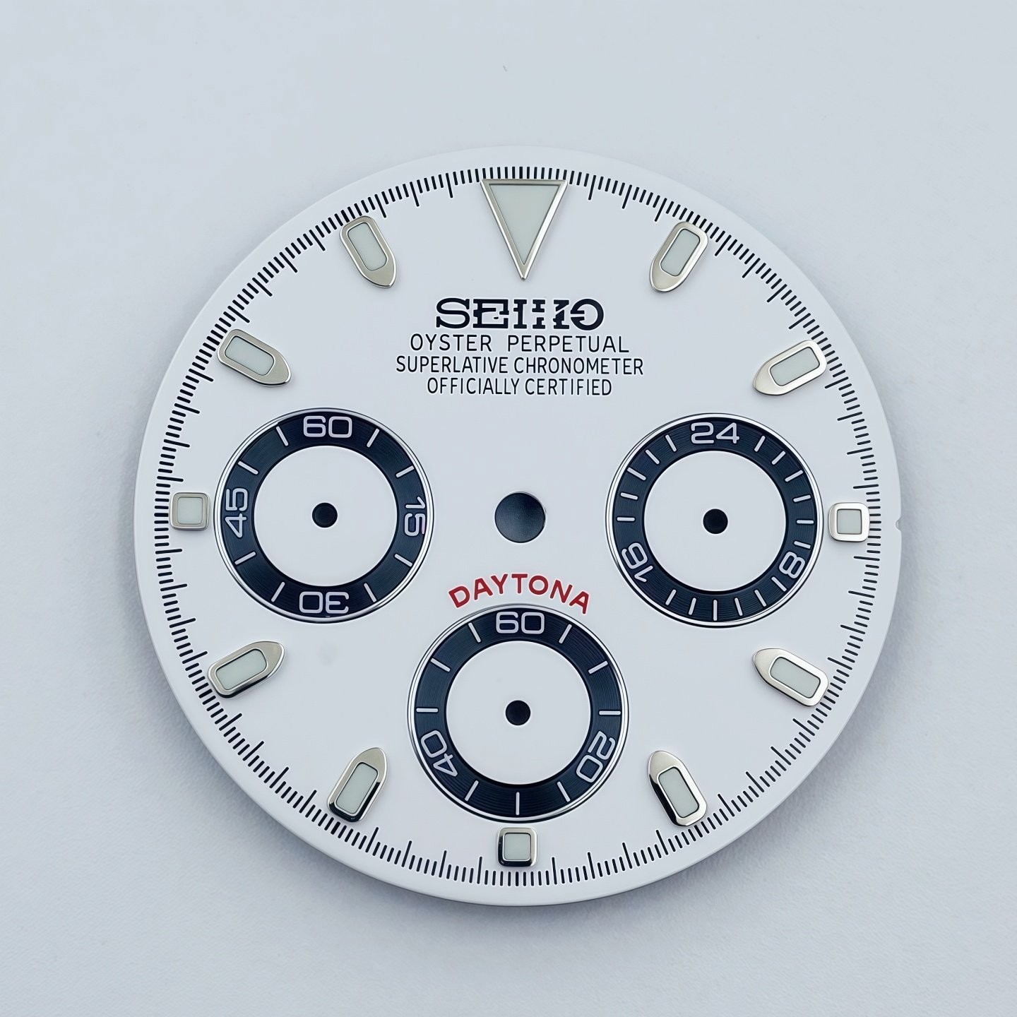 29.5mm Three-eyed panda Watch Dial Green Luminous for VK63 Movement S Logo