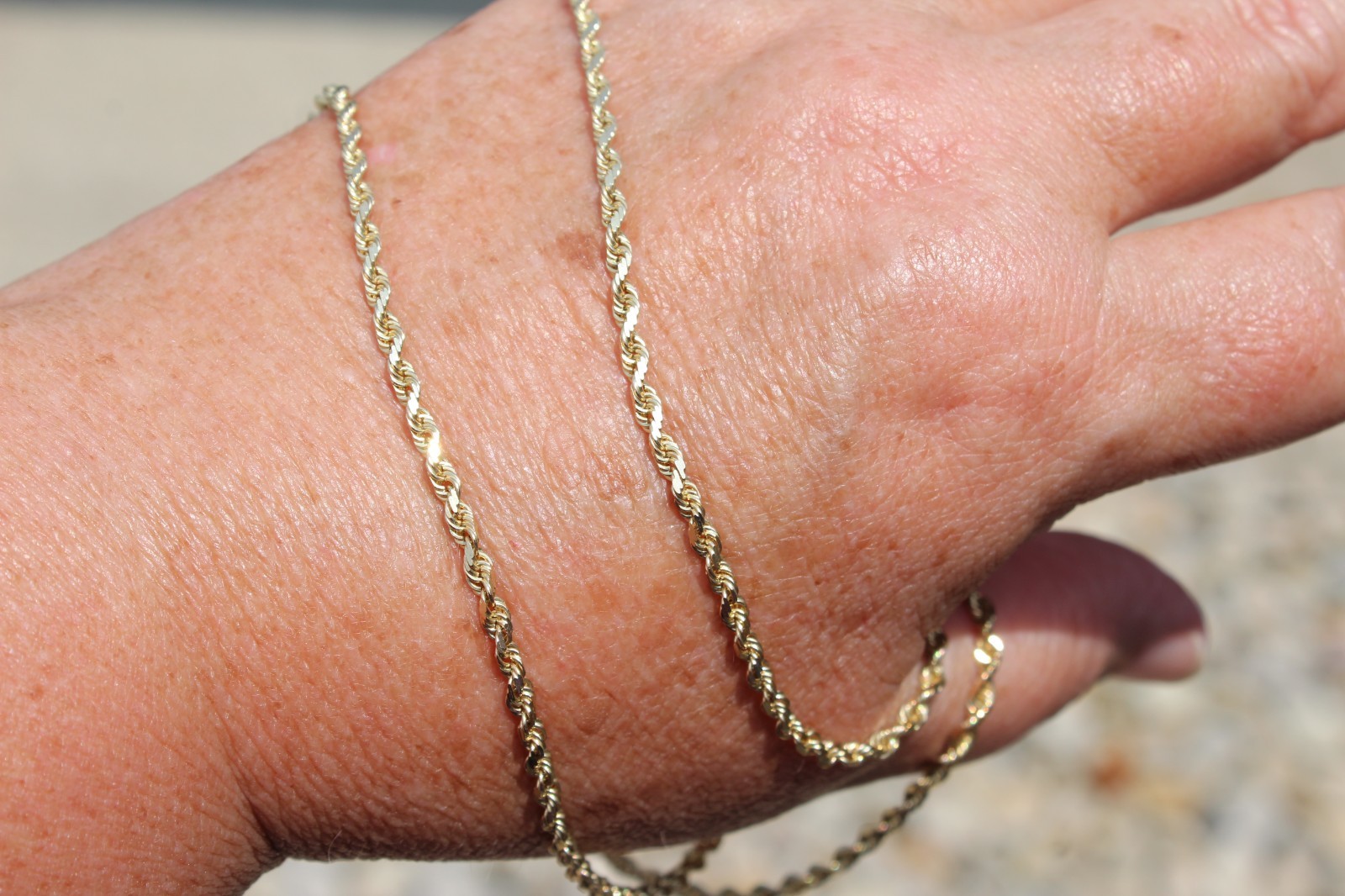 10K Yellow Gold 3mm ROPE Chain 24″ Necklace, 11.1 grams, Signed Midas 104 10k