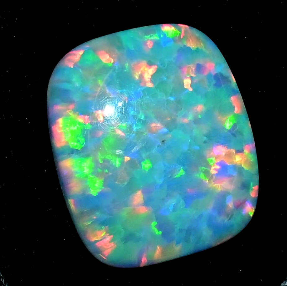 6.80 Ct Natural Ethiopian Fire Opal Certified Play of Color Untreated Gemstone