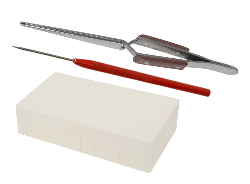 Soldering Essentials Kit: Magnesia Block, Fiber Tweezers, and Titanium Soldering