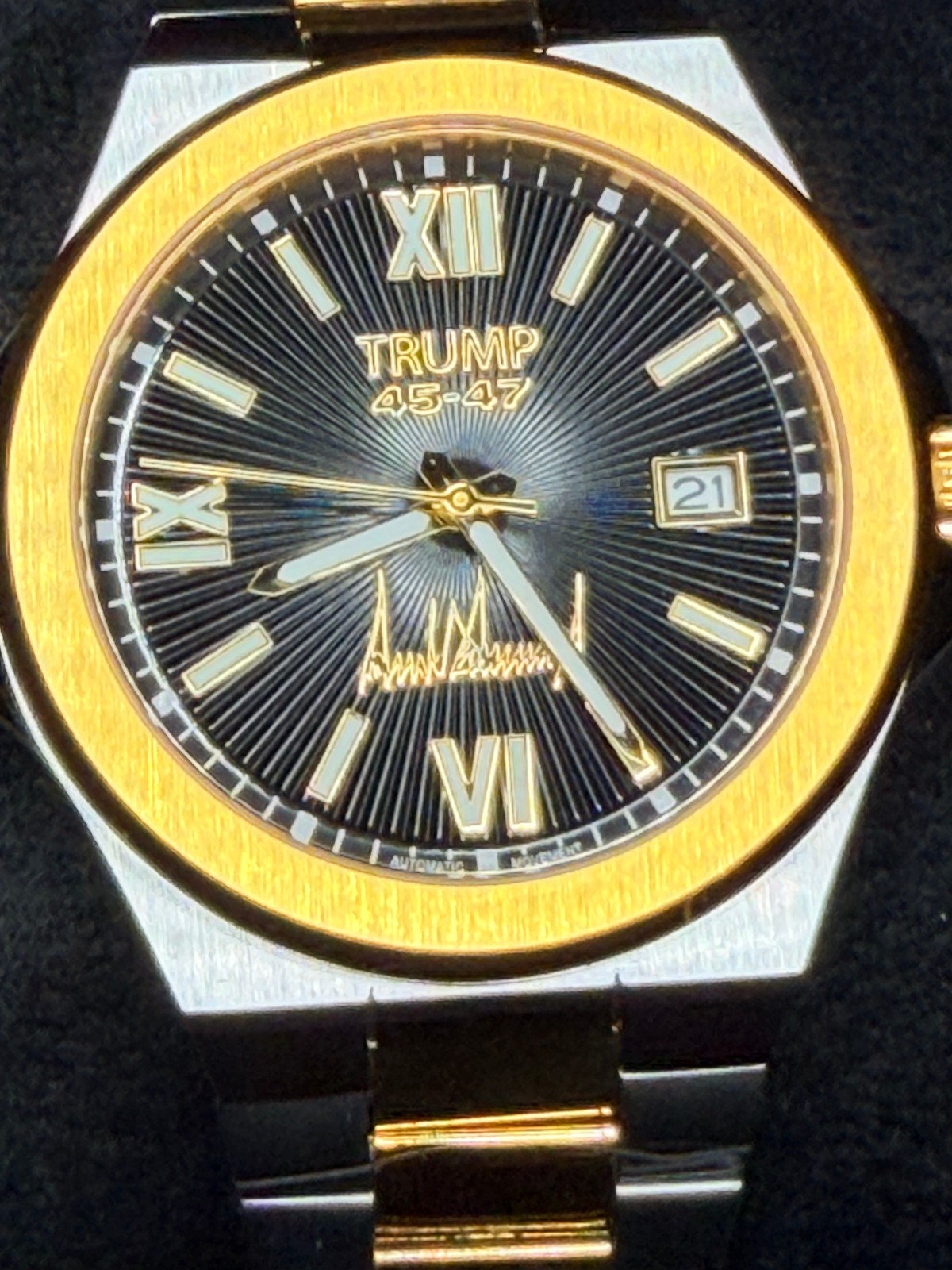 President DONALD TRUMP 45 47 Inauguration Jan 20 Watch BLACK SILVER GOLD # /500