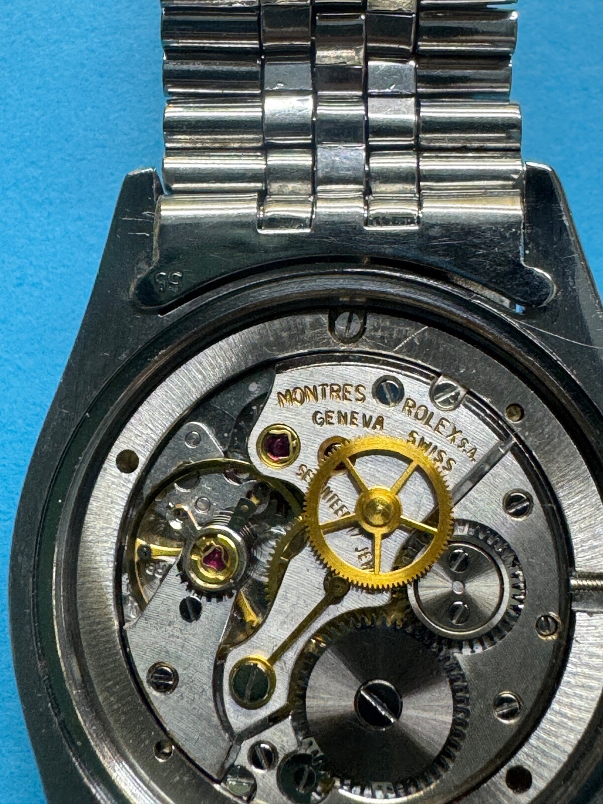 Rolex Oysterdate Precision Gold color Dial, Case STAINLESS . RUNS