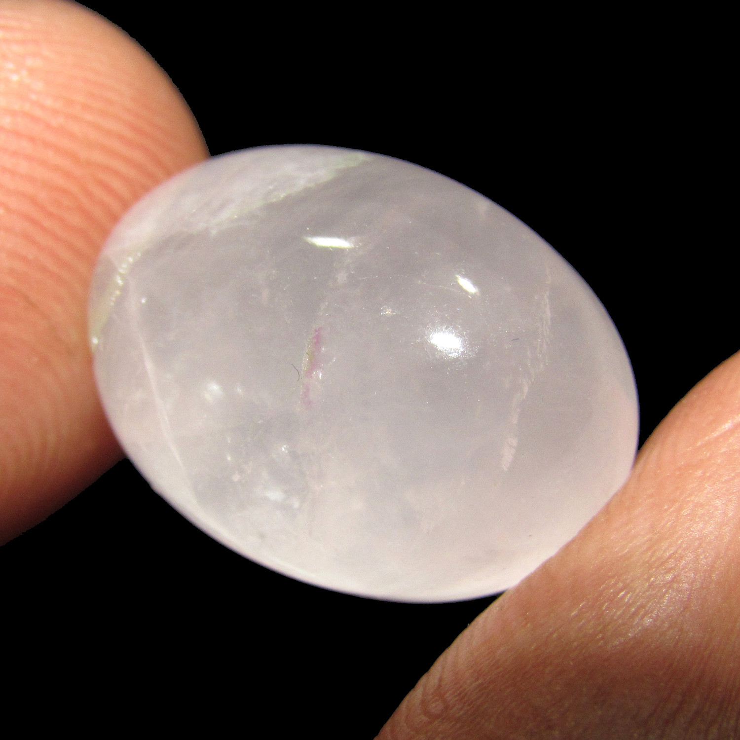 13.90Cts Natural Oval Cabochon Brazilian Rose Quartz UNHEATED Gemstone CH 7448