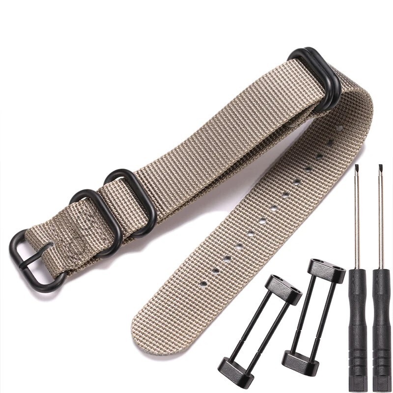 High Quality Thick Nylon Canvas Watch Strap Band Military Diver 24mm
