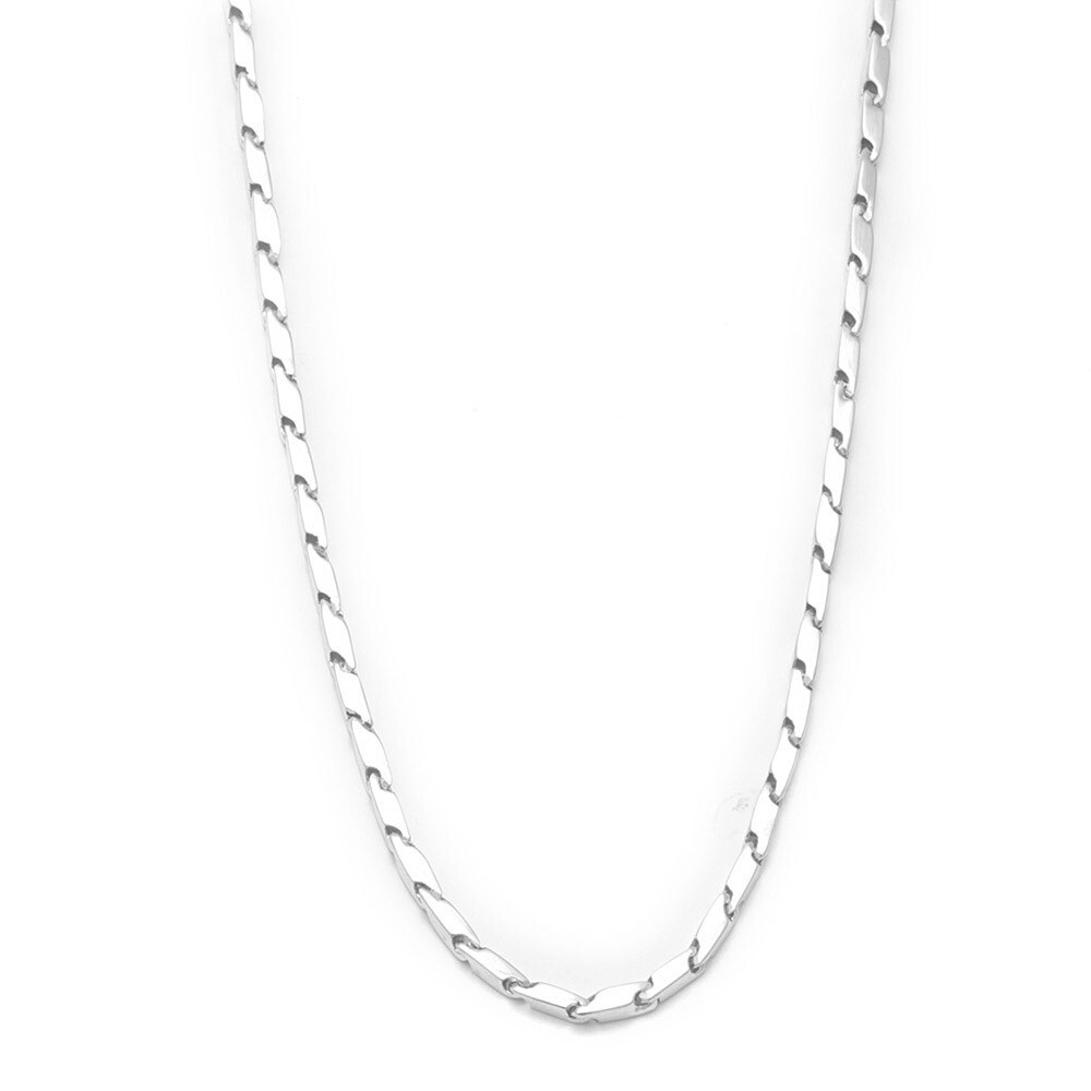 Mens Bar link Chain Width 2.5 mm Length 20 Inches Solid 950 Platinum