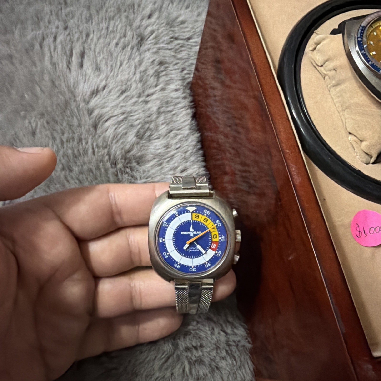 Memosail Regatta Yachttimer Hand Wind Chronograph Steel 1970’s Men’s Watch