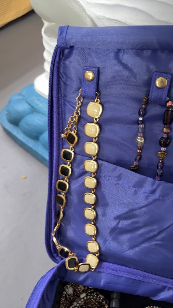 Vintage Gold-Tone and Enamel Link Necklace