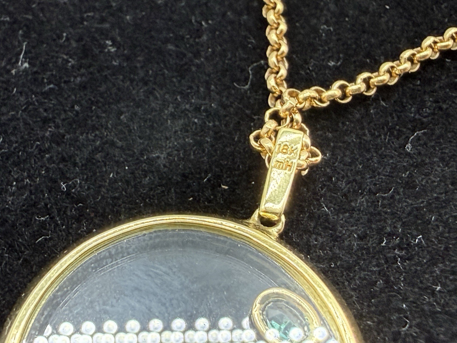 Mark Henry 18K Gold Natural Alexandrite Diamond Pendant Necklace 0.70CT w/Box