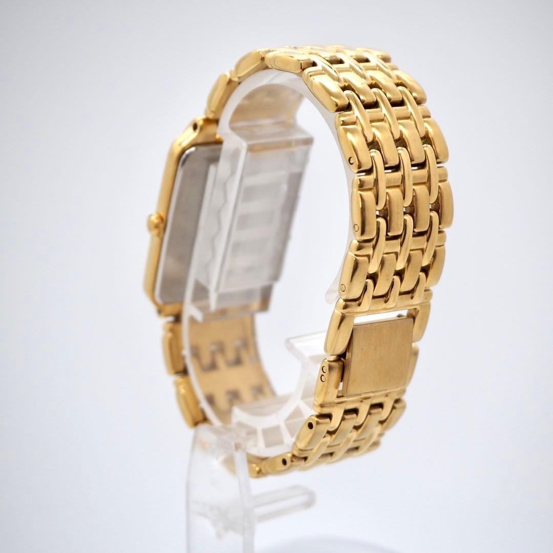 177 Working SEIKO Watch Men’s Date Gold White Square