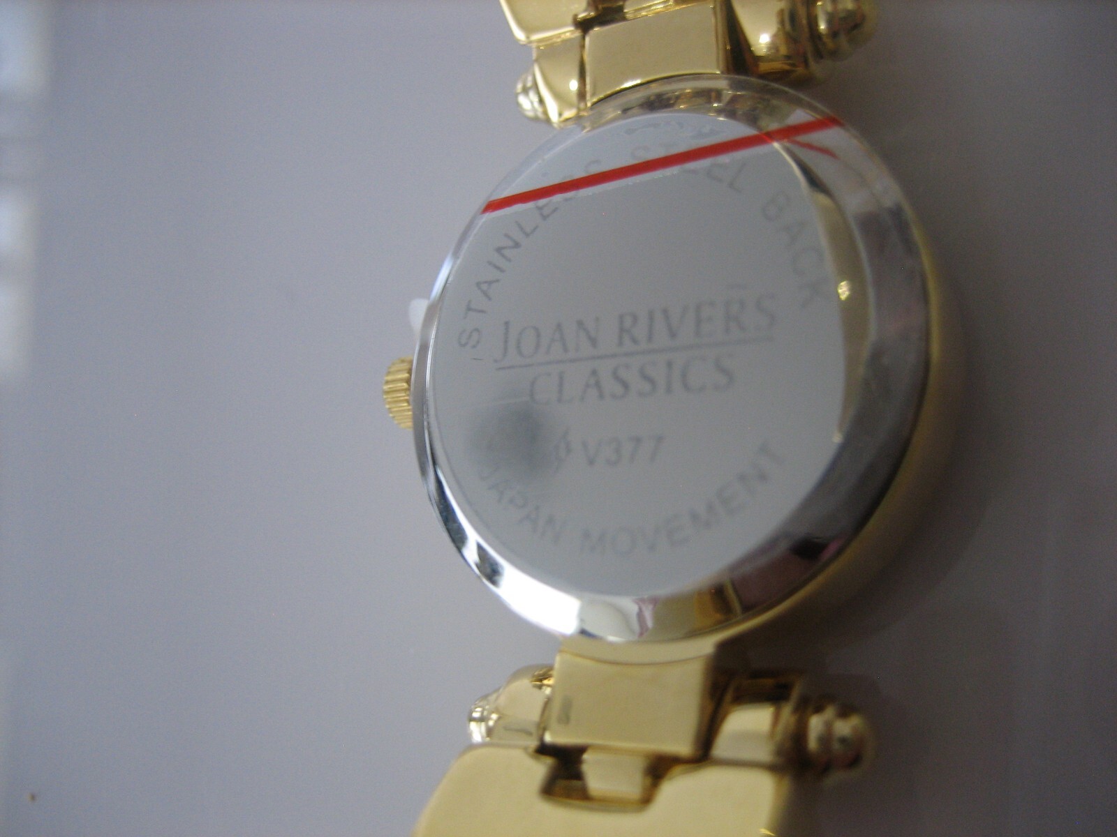 JOAN RIVERS V377 RHINESTONE BLUE CLAMPER BANGLE WRISTWATCH