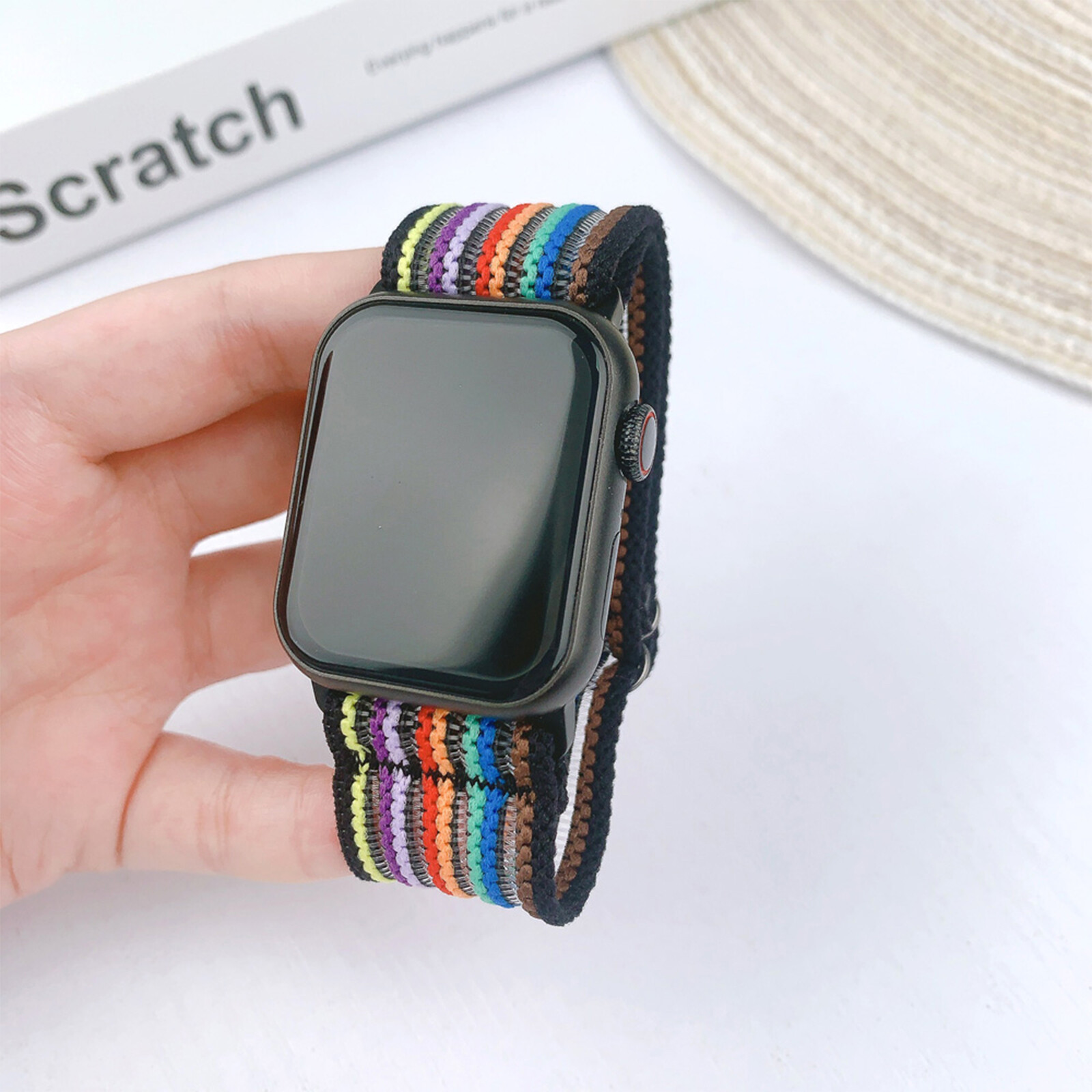 Nylon Mesh Watch Band For Apple iWatch Series 9 8 7 6 5 4 3 2 1 SE Ultra Ultra 2