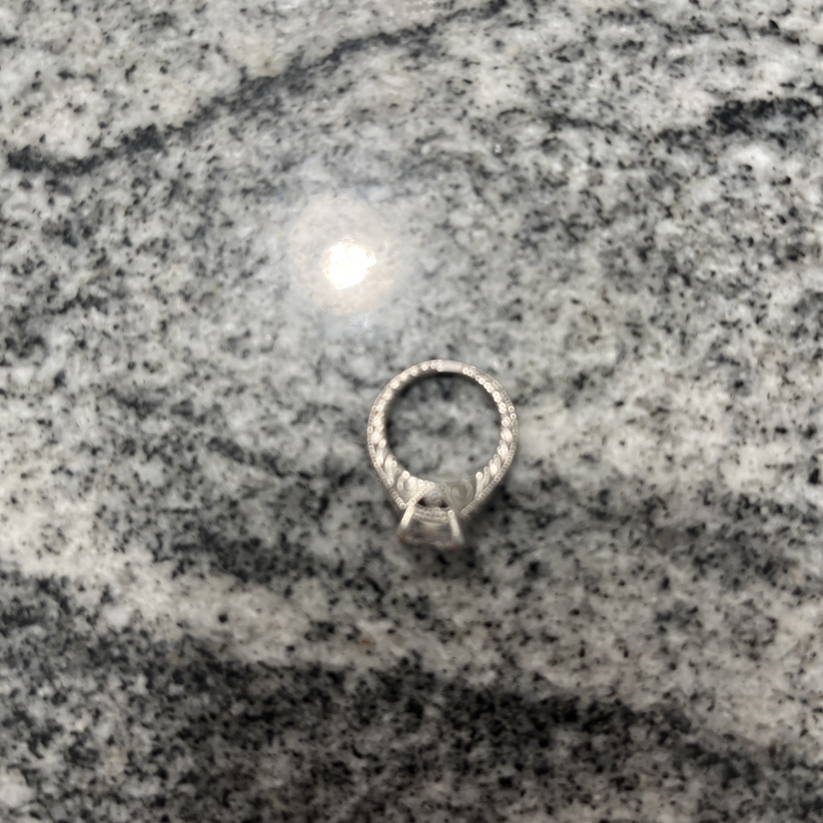 Diamond Nexus Valencia 3.01 Carat Princess Cut Palladium Size 5.5 Ring
