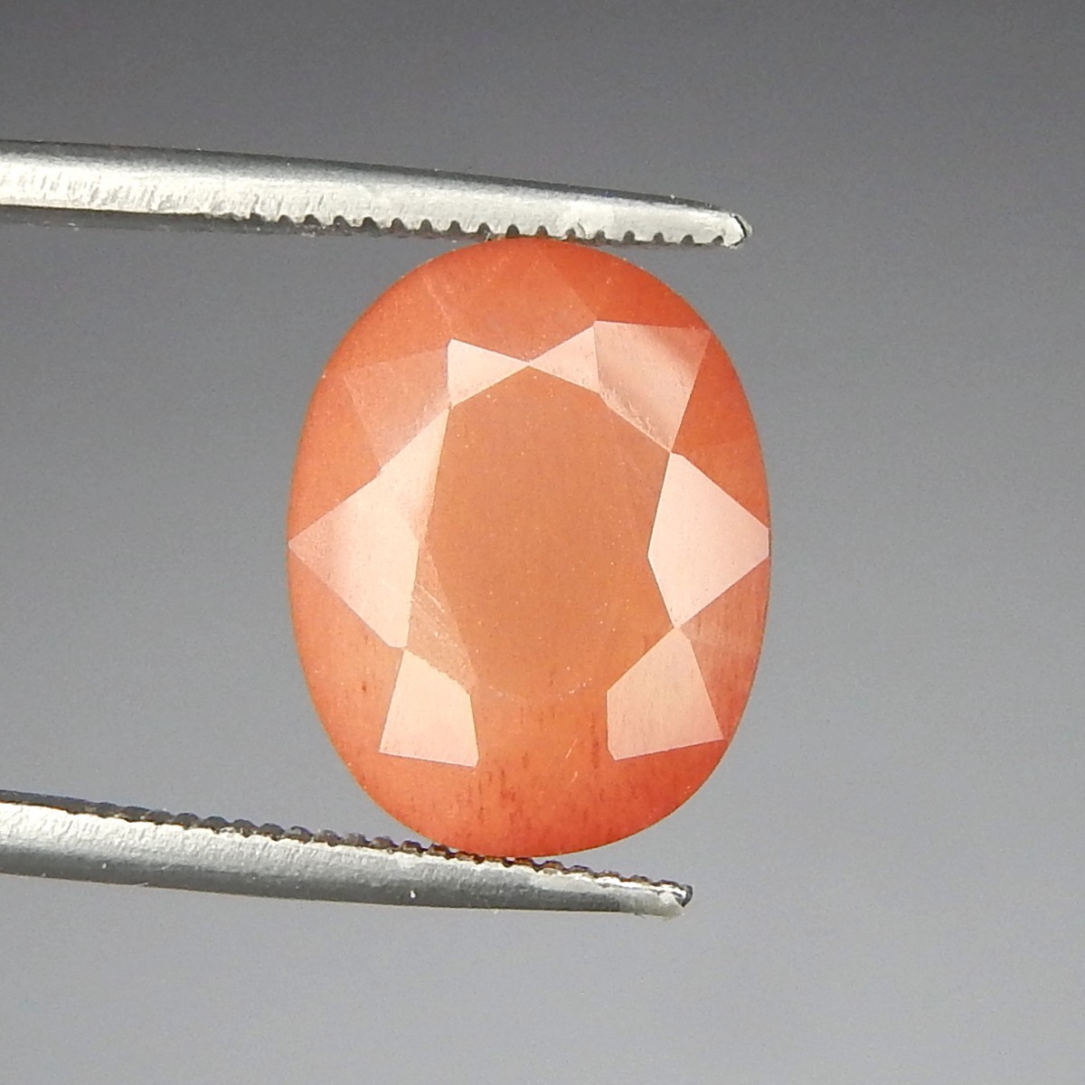5.9ct Oregon Sunstone Copper Schiller Natural Mined Unheated Faceted Oval USA