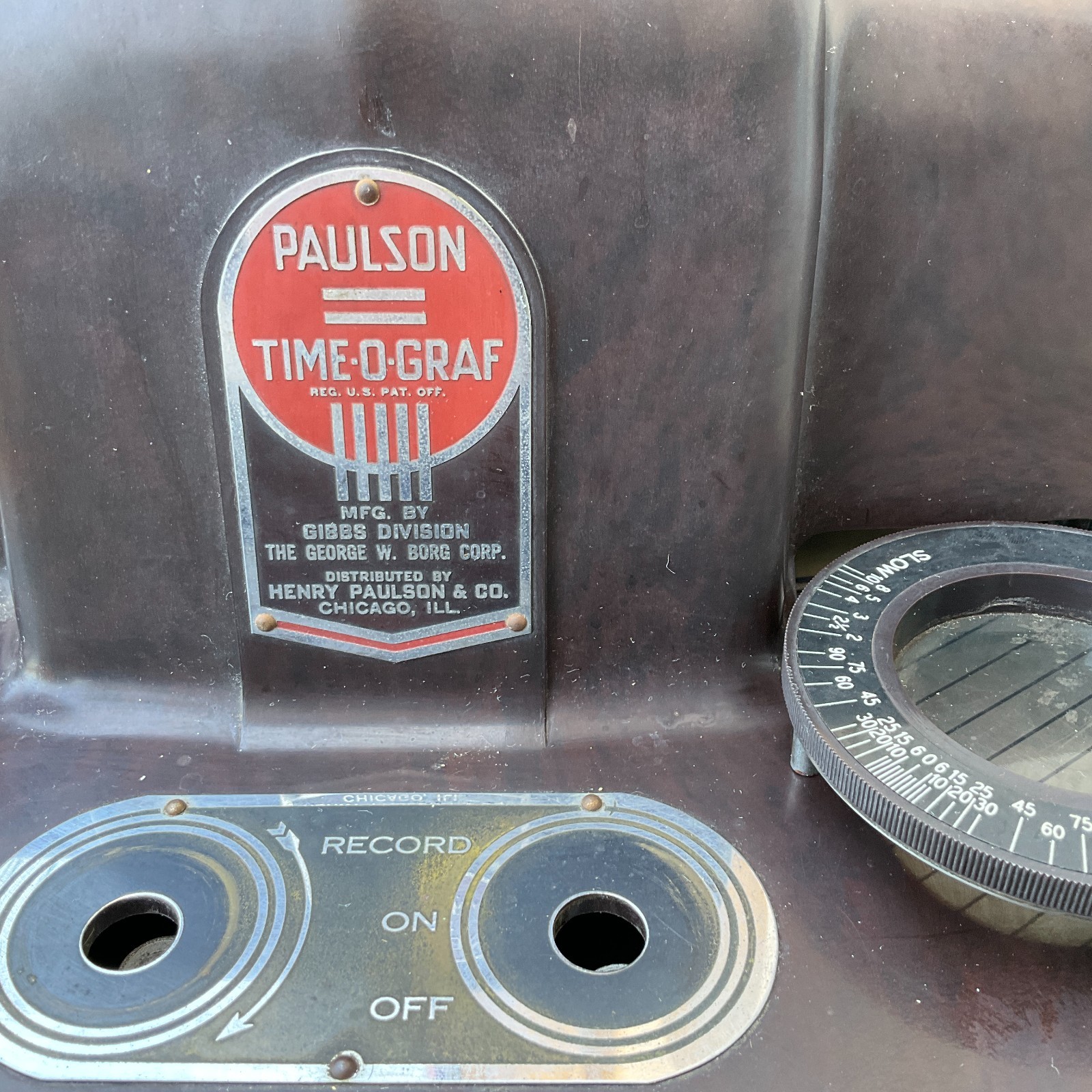 Vintage 1950 Paulson Time-O-Graf Watch Rate Recorder for Parts/Repair