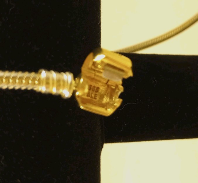Authentic Pandora Moments 925 Sterling silver chain with 14k barrel clasp 46 cm