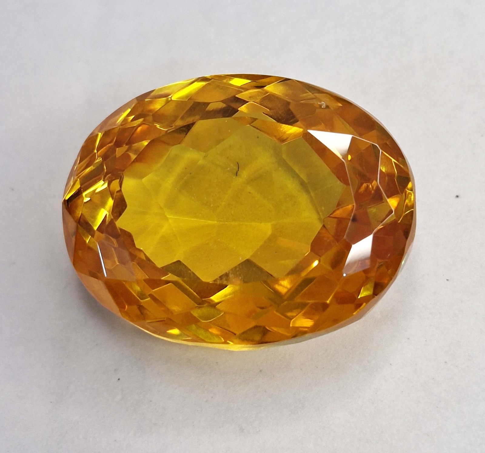 Certified Oval Cut Yellow Zircon 98-100 Ct Cambodia Natural Loose Gemstone RK851