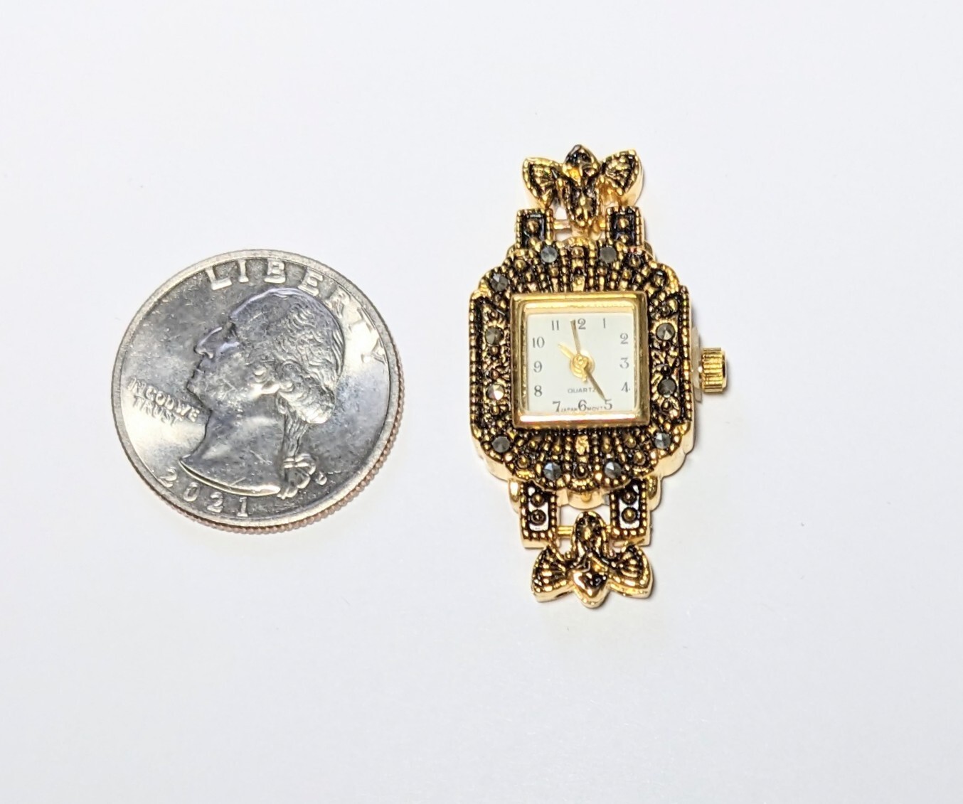 Watch Face for Beading lot of 10 pcs Marcasite watch face Black and Gold
