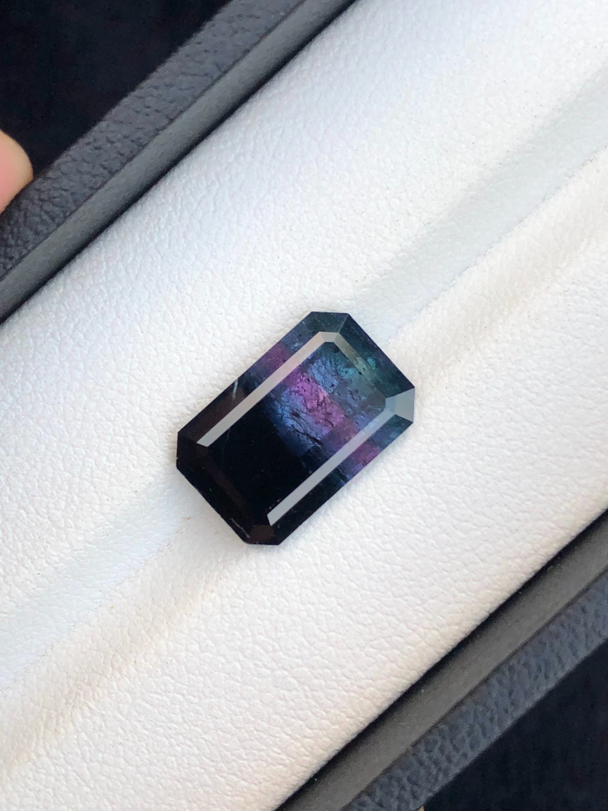 Natural Multi-Color Tourmaline Gemstone: Emerald Cut, Afghanistan , 6.4 Carats