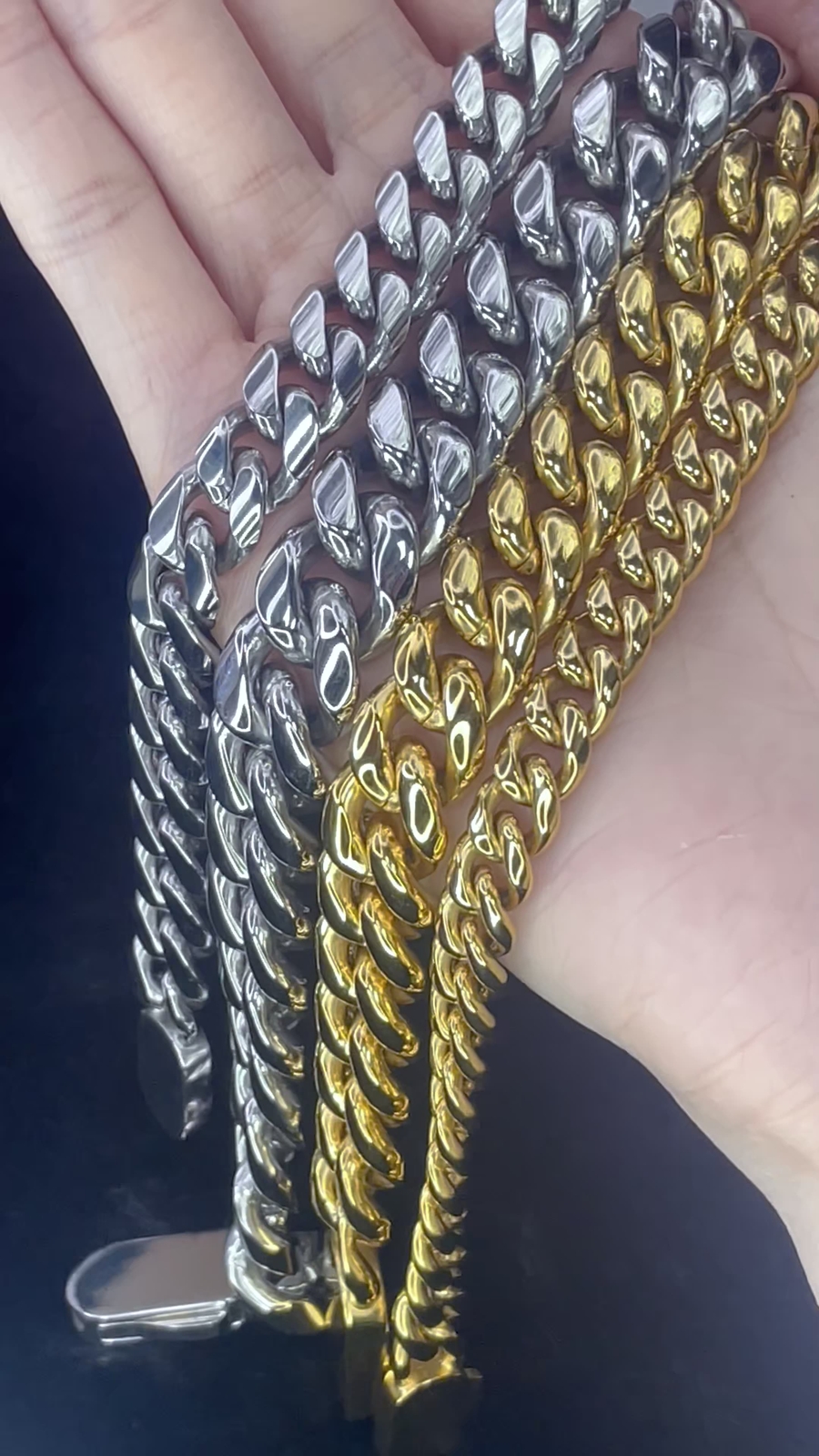 Fashion Mens Cuban Link Chain Stainless Steel Necklace Hip Hop Jewelry for Men