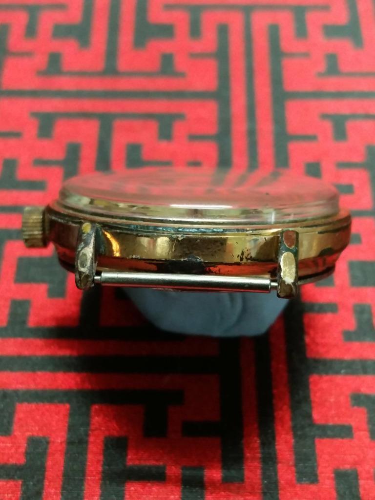 Vintage Gold Plated Men Favre Leuba Sea Chief Manual Winding Watch Head (TP360)