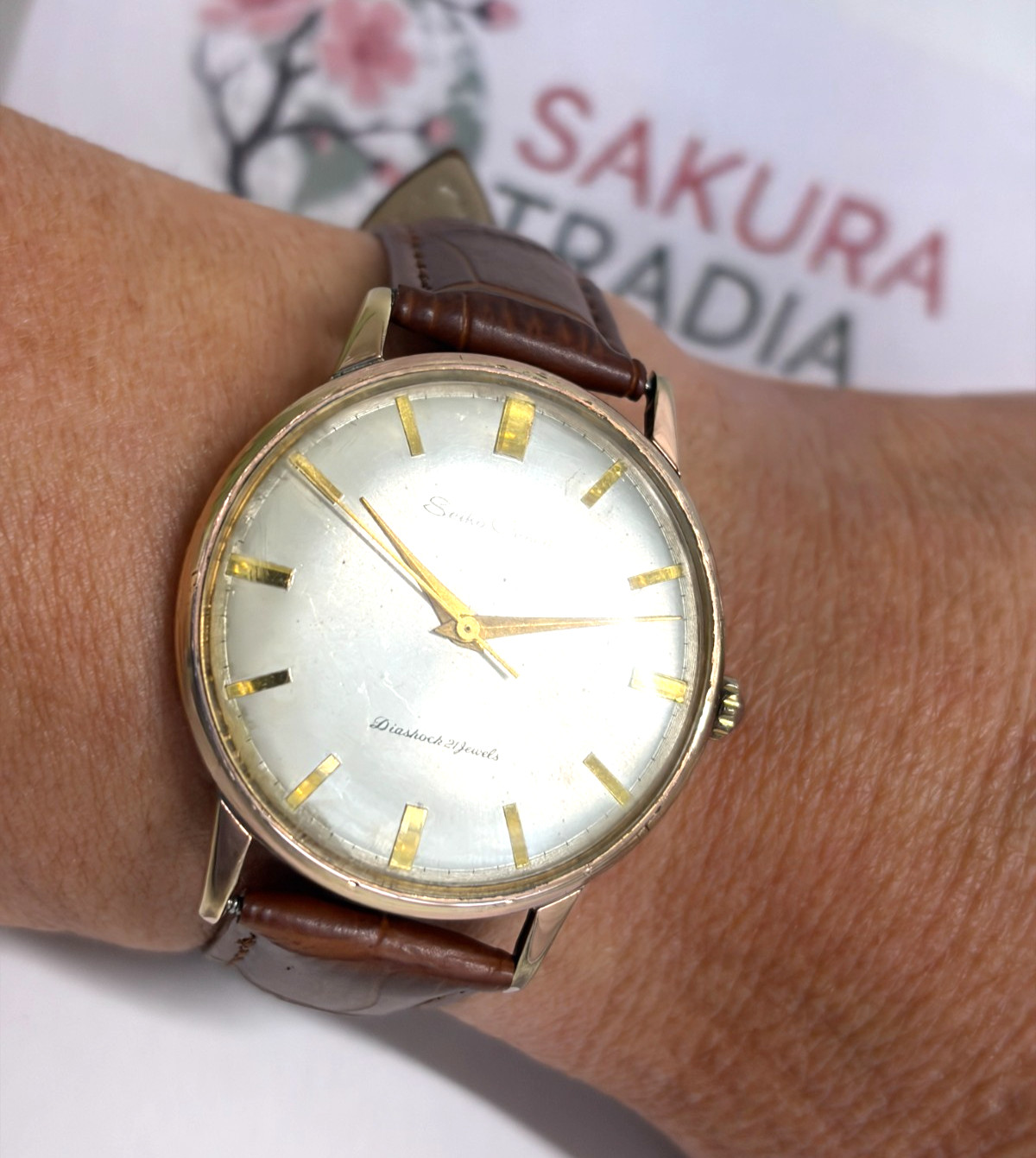 Vintage Seiko Crown J15003 Diashock 21 Jewels Hand Wind Men’s Watch Japan