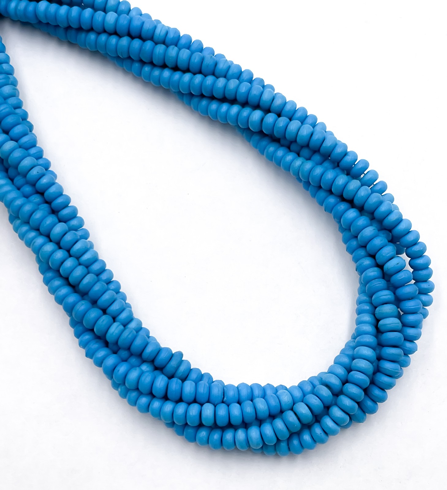 Dyed Howlite Turquoise Rondelle Shape Beads Size 2.5x5mm 15.5″ Strand