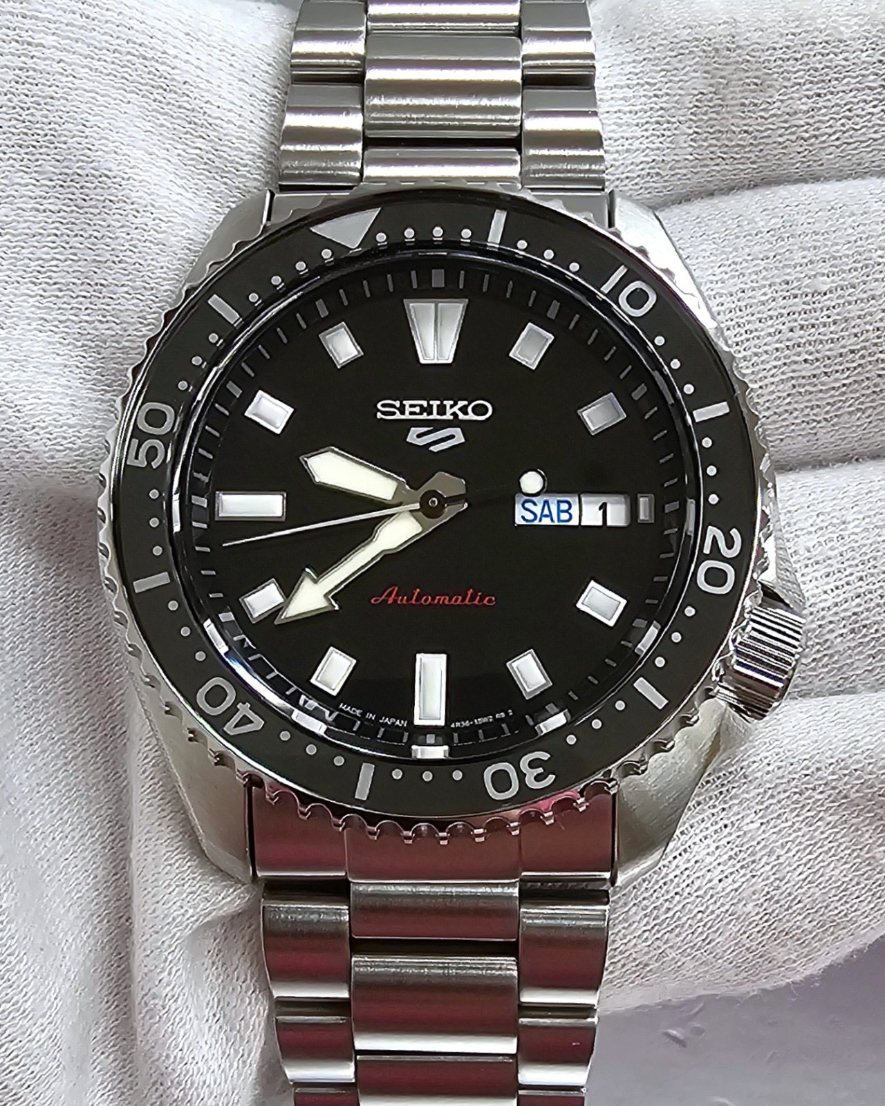 SEIKO 5 Sports SKX Automatic 42.5mm Black Dial SS Men’s Watch SRPL85