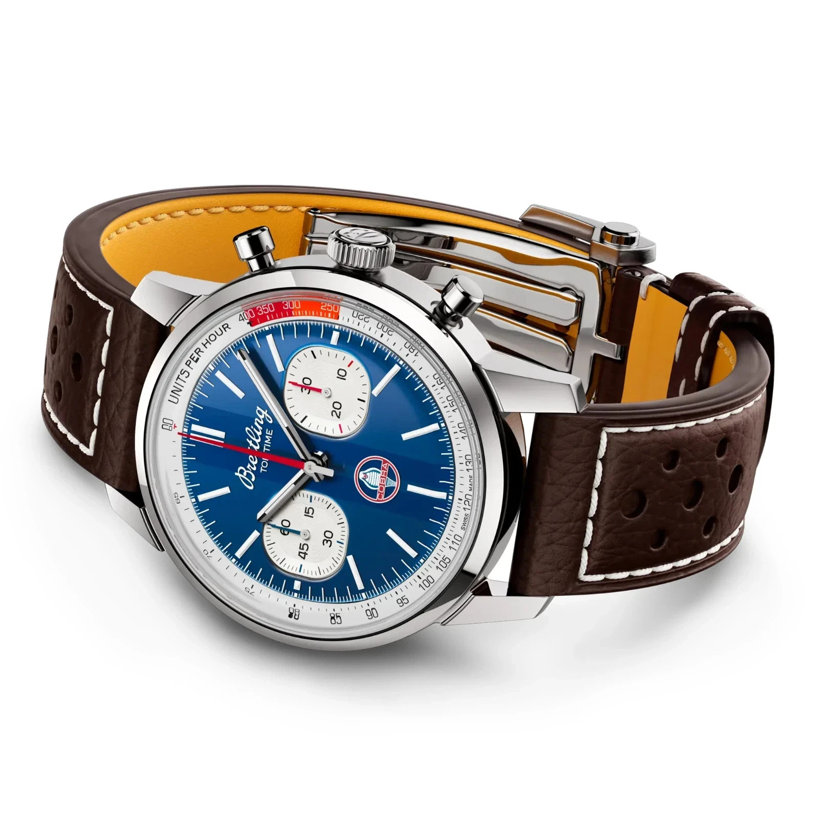 Breitling Top Time Blue Dial Stainless Steel Shelby Cobra Men’s Watch AB0176
