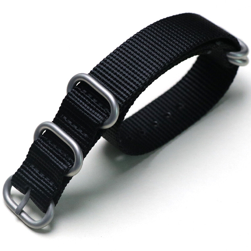 Quality Nylon Canvas Watch Straps Mens Military Padded Wristband 18 20 22 24mm