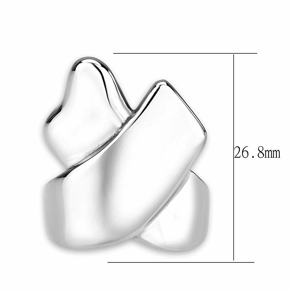 TK3798 – High polished (no plating) Stainless Steel Ring with NoStone in No