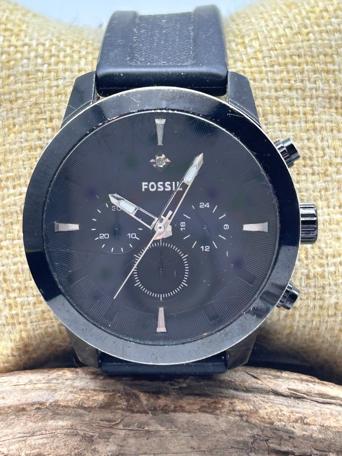 FOSSIL CHRONOGRAPH QUARTZ ES3913 111509 34.3mm 18mm LUG RUNS (AR)