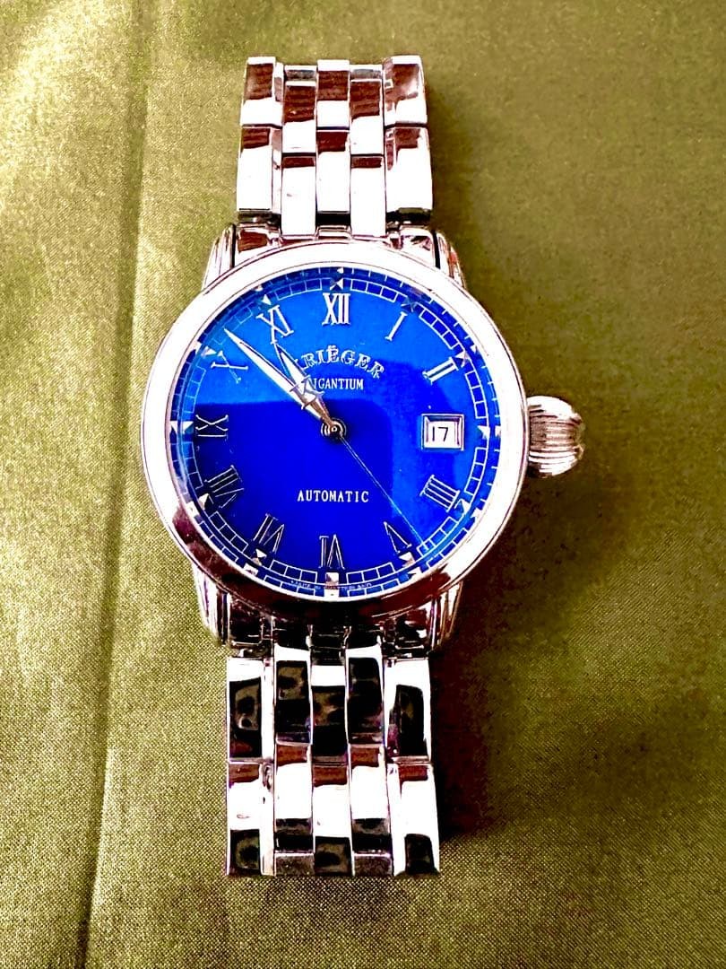 Krieger Gigantium Automatic Watch Blue Dial Roman Numerals From Japan