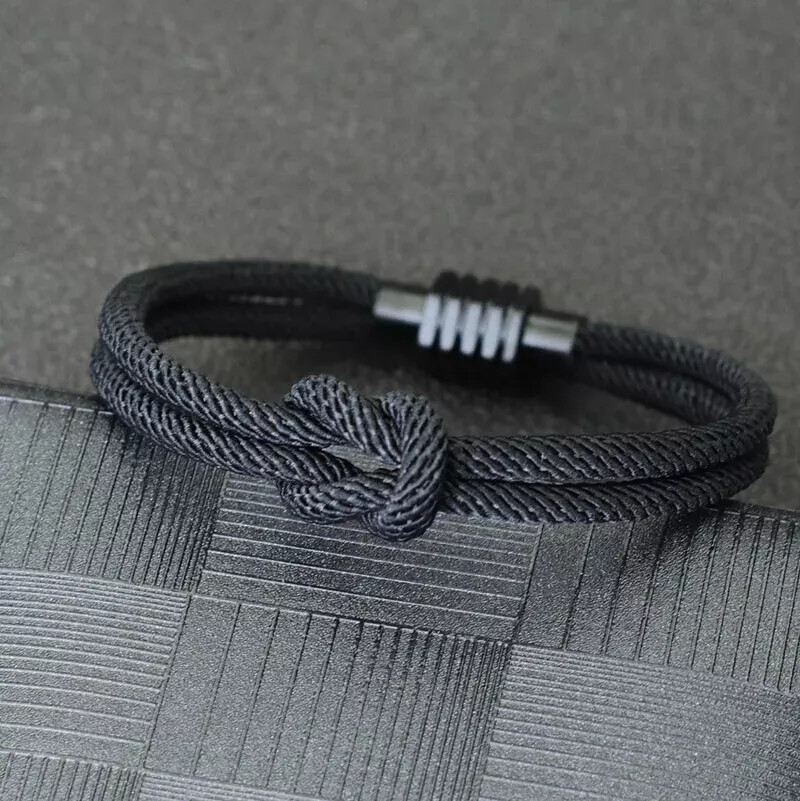 Rope Bracelet Fashion Men Women Square Knot Bracelets Outdoor Magnet Bangles New