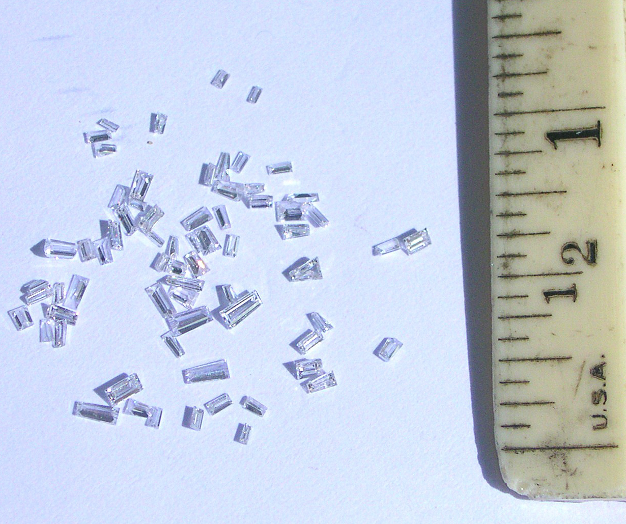1+ Carats Mix WHITE BAGUETTES CUT Natural POLISHED DIAMONDS