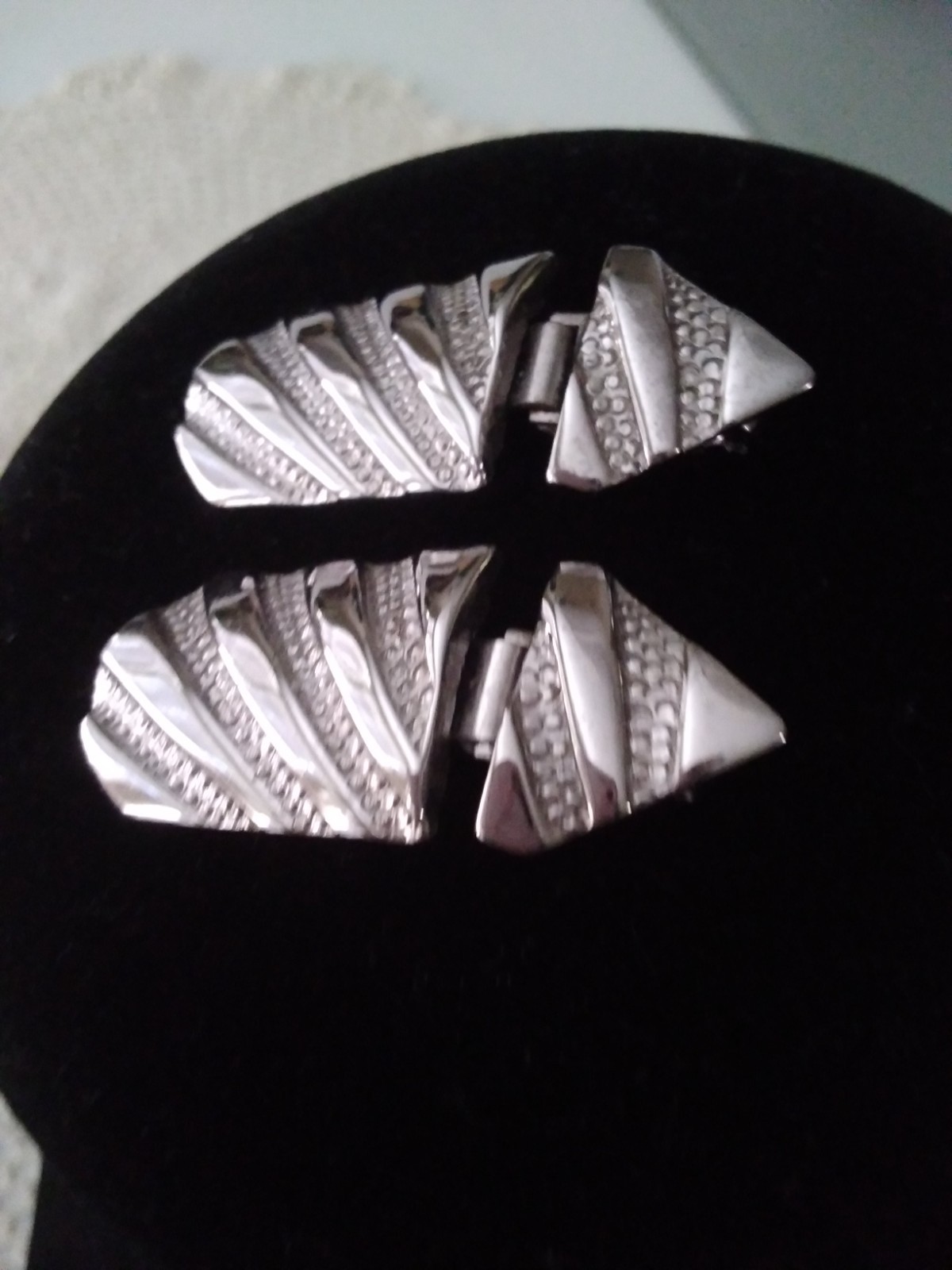 Vintage Silver Toned Clip On Earrings