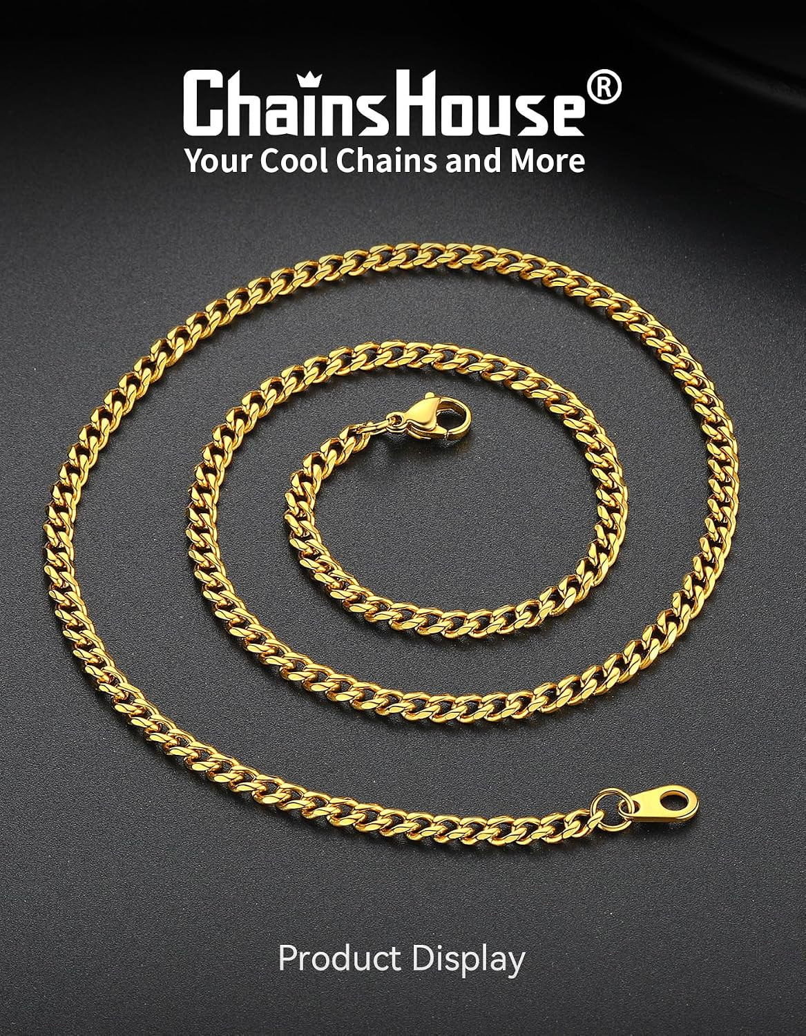 Miami Cuban Chain Necklace for Men Women, 3Mm/6Mm/9Mm/12Mm Width, 316L Stainless